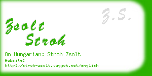 zsolt stroh business card